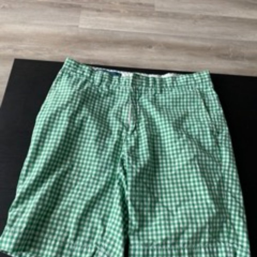 Polo by Ralph Lauren - Green Checkered Shorts, 32, 9 inch